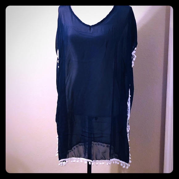 blue sheer cover up